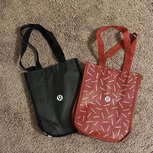 lululemon athletica Black and Red Tote Set
